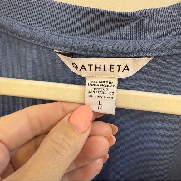 ATHLETA Cottage Blue Seasoft Scoop-neck
Sweatshirt large - Picture 3 of 5